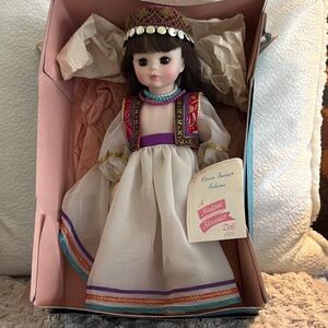 Madame Alexander Doll in White and Purple Ensemble in original box